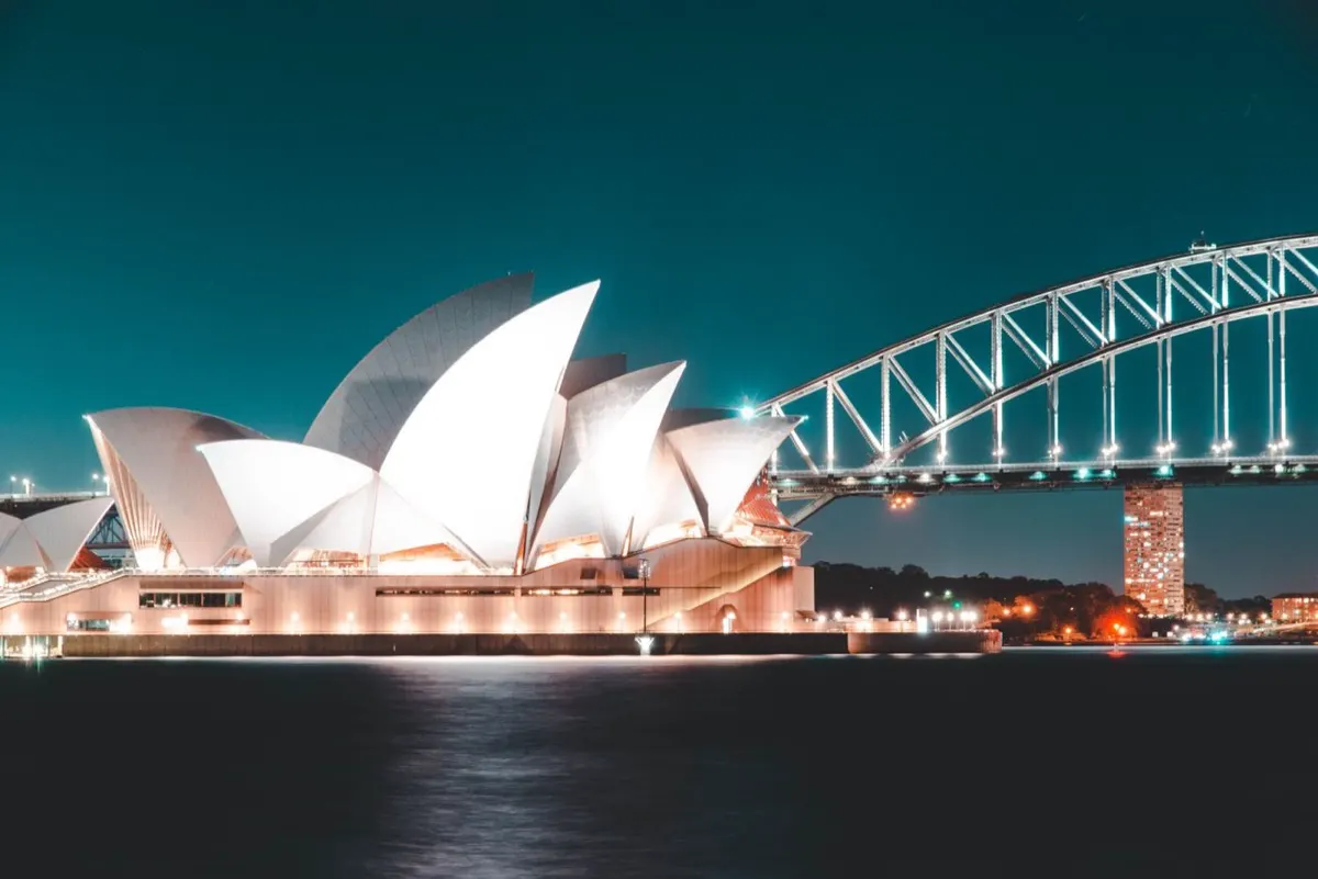 Australia at night
